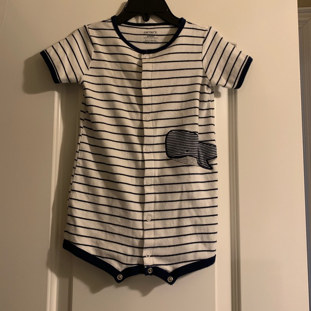Navy & White Stripe Bodysuit